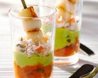 Verrine aux 3 couleurs au Basilic