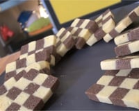 Sablés damiers vanille-chocolat