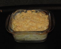 Voici un petit crumble léger parfait pour une petite entrée.