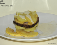 Millefeuille aux deux pommes et andouille