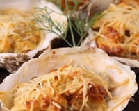 Huîtres gratinées au Saint Albray