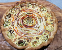 Tarte spirale courgettes-carottes jambon, St Môret®