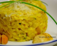 Risotto aux champignons parfumé au safran