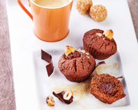Mini moelleux au chocolat et à la noisette