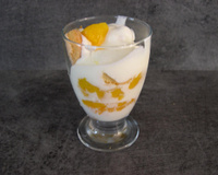 Verrine au fromage blanc et pêche