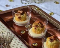 Mise en bouche au foie gras et figues avec sa sauce au Sauternes