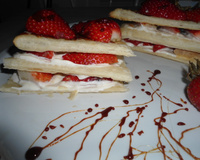 Mille-feuille gourmand aux fraises