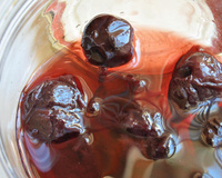 Verrine de cerises au cognac