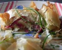Une entrée facile et délicieusement croustillante que l'on pourra aussi déguster avec une salade pour un repas léger. L'association poire et fromage bleu est vraiment…