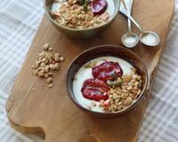 Un petits déjeuner de saison, à décliner avec d’autres fruits.
