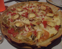 Tarte au chèvre frais et aux légumes d'été