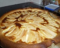 Tarte au flan et aux pommes