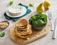 Grilled cheese à la Fourme d’Ambert AOP, poires et amandes