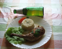 Pintade à la bière sauce à l'oignon