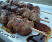 Brochettes de porc façon yakitori