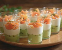Verrines concombre et saumon rapides