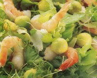 Salade aux avocats et crevettes