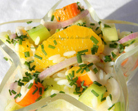 Salade de riz à l'orange et aux Bâtonnets Saveur