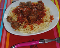 Spaghettis aux boulettes de viande