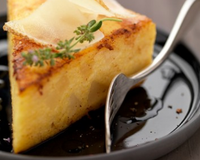 Galette de polenta dorée au fromage Pur Brebis Pyrénées 