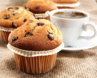 Muffins à la farine de maïs et aux pépites de chocolat