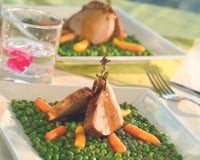 Quasi de veau petits pois carottes mijotés dans son jus