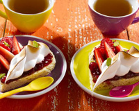 Toast rouge et blanc brioché