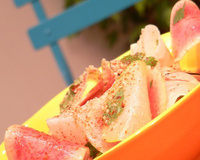 Salade croquante de radis au gomasio