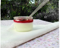 Légère panna cotta et son coulis