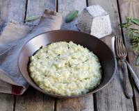 Voici un risotto parfumé et crémeux, grâce au fromage "Pyramide de Valençay" (AOC).