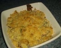 Crumble aux brocolis et au jambon