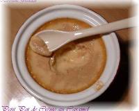 Le bon goût du caramel dans une crème délicieuse