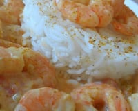 Crevettes lait de coco & tomate