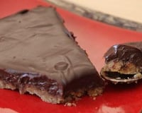Tarte chocolat carambar sur lit de speculoos