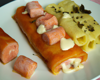 Choucroute de saumon et ses cannellonis à la choucroute et crème de lard fumé