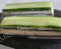 Millefeuille de concombre au fromage frais