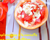 Pamplemousse à la cannelle et aux amandes effilées