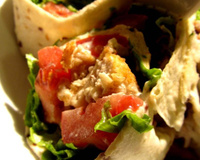 Wrap au poulet croustillant sauce au raifort