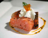 Coupe du Tsar de saumon fumé au curcuma