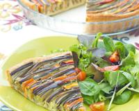Une tarte colorée et gourmande.Une recette proposée par Sandra du blog 'Cuisine Addict'.