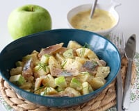 Salade aux deux pommes et au hareng fumé