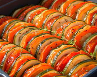 Tian de courgettes et de tomates