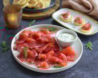 Gravlax express de saumon à la betterave