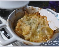 Cassolette poireaux-poulet sauce à la moutarde maison