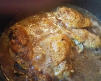Tajine de poulet aux oignons confits