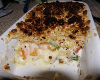 Crumble poivron-tomate aux deux fromages