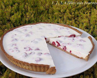 Tarte au yaourt et aux framboises