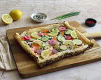 Tarte bagel au saumon fumé