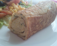 Roulé d'omelette aux courgettes