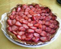 Tarte fraise rhubarbe